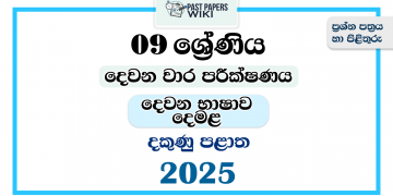 2025 Grade 09 Second Language Tamil 2nd Term Test Paper | Southern Province
