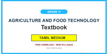 Grade 11 Agriculture and Food Technology Textbook PDF (Tamil Medium)