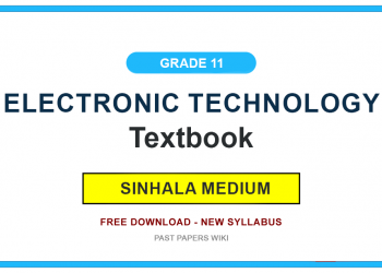 Grade 11 Electronic Technology Textbook PDF (Sinhala Medium)