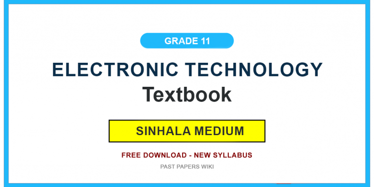 Grade 11 Electronic Technology Textbook PDF (Sinhala Medium)