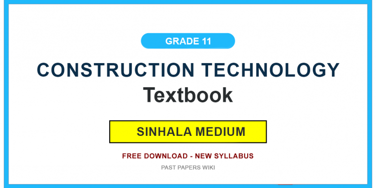 Grade 11 Construction Technology Textbook PDF (Sinhala Medium)