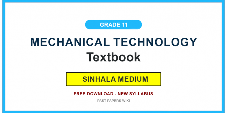 Grade 11 Mechanical Technology Textbook PDF (Sinhala Medium)