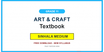Grade 11 Art & Craft Textbook PDF (Sinhala Medium)