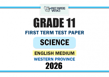 Western Province 2026 Grade 11 Science 1st Term Test Paper | English Medium