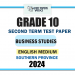 English Medium 2024 Grade 10 Business Studies 2nd Term Test Paper | Southern Province