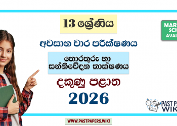 Grade 13 ICT 3rd Term Test Paper 2026 | Southern Province