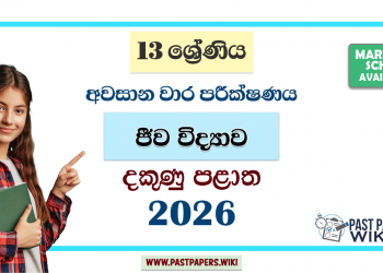 Grade 13 Biology 3rd Term Test Paper 2026 | Southern Province
