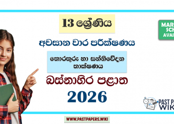 Grade 13 ICT 3rd Term Test Paper 2026 | Western Province