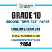 English Medium 2024 Grade 10 English Literature 2nd Term Test Paper | Southern Province