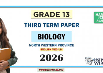 Grade 13 Biology 3rd Term Test Paper 2026 (English Medium) | North Western Province