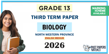 Grade 13 Biology 3rd Term Test Paper 2026 (English Medium) | North Western Province