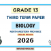 Grade 13 Biology 3rd Term Test Paper 2026 (English Medium) | North Western Province