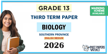 Grade 13 Biology 3rd Term Test Paper 2026 (English Medium) | Southern Province