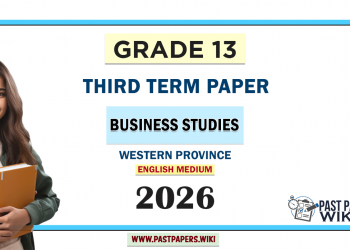 English Medium Grade 13 Business Studies 3rd Term Test Paper 2026 | Western Province