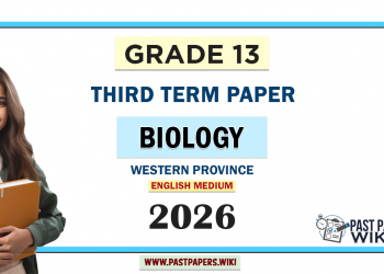 English Medium Grade 13 Biology 3rd Term Test Paper 2026 | Western Province