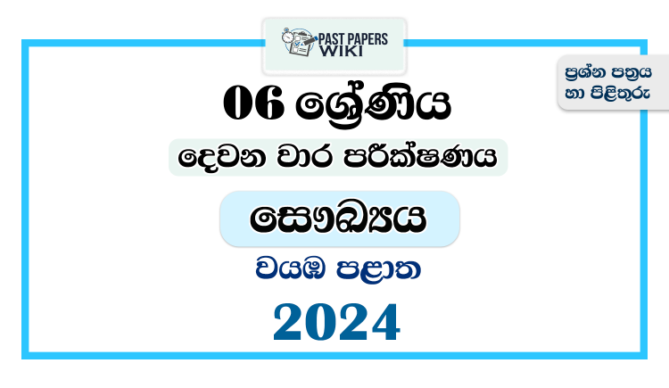 2024 Grade 06 Health 2nd Term Test Paper | North Western Province