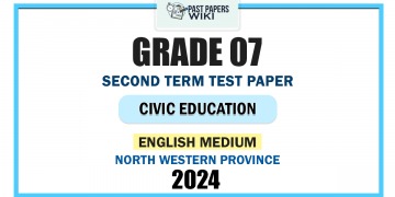 North Western Province 2024 Grade 07 Civic Education 2nd Term Test Paper | English Medium