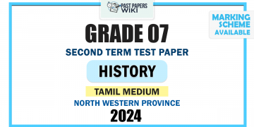 Tamil Medium 2024 Grade 07 History 2nd Term Test Paper | North Western Province