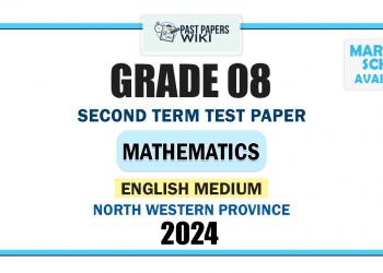 North Western Province 2024 Grade 08 Mathematics 2nd Term Test Paper | English Medium