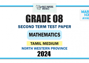 North Western Province 2024 Grade 08 Mathematics 2nd Term Test Paper | Tamil Medium