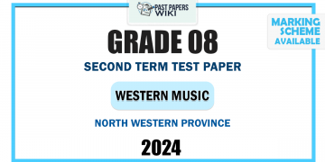 North Western Province 2024 Grade 08 Western Music 2nd Term Test Paper