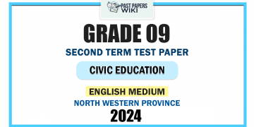 North Western Province 2024 Grade 09 Civic Education 2nd Term Test Paper | English Medium
