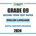 North Western Province 2024 Grade 09 English Language 2nd Term Test Paper