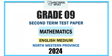 North Western Province 2024 Grade 09 Mathematics 2nd Term Test Paper | English Medium