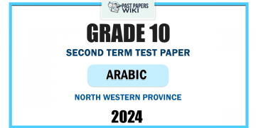 2024 Grade 10 Arabic 2nd Term Test Paper | North Western Province