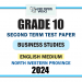 North Western Province 2024 Grade 10 Business Studies 2nd Term Test Paper | English Medium