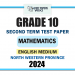 North Western Province 2024 Grade 10 Mathematics 2nd Term Test Paper | English Medium
