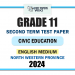 English Medium 2024 Grade 11 Civic Education 2nd Term Test Paper | North Western Province