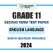 2024 Grade 11 English Language 2nd Term Test Paper | North Western Province