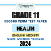 English Medium 2024 Grade 11 Health 2nd Term Test Paper | North Western Province