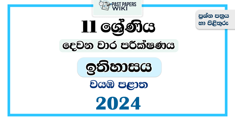 2024 Grade 11 History 2nd Term Test Paper | North Western Province