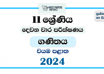 2024 Grade 11 Mathematics 2nd Term Test Paper | North Western Province