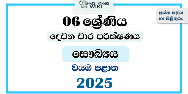 North Western Province 2025 Grade 06 Health 2nd Term Test Paper