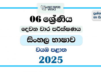2025 Grade 06 Sinhala Language 2nd Term Test Paper | North Western Province