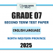 North Western Province 2025 Grade 07 English Language 2nd Term Test Paper