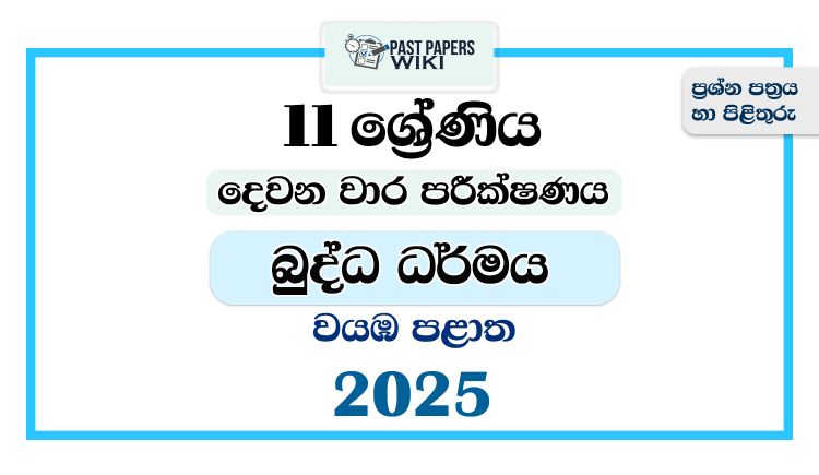 2025 Grade 11 Buddhism 2nd Term Test Paper | North Western Province