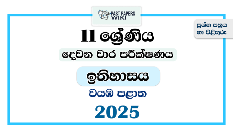 2025 Grade 11 History 2nd Term Test Paper | North Western Province