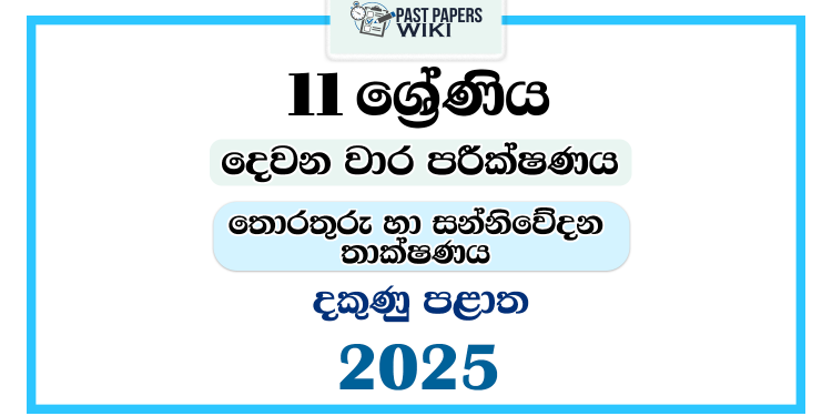 2025 Grade 11 ICT 2nd Term Test Paper | Southern Province