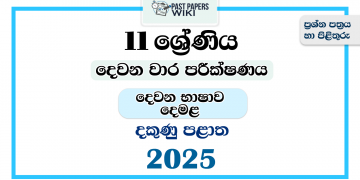2025 Grade 11 Second Language Tamil 2nd Term Test Paper | Southern Province