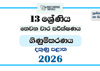 Grade 13 Accounting 3rd Term Test Paper 2026 | Southern Province