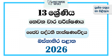 Grade 13 Bio Systems Technology 3rd Term Test Paper 2026 | Western Province