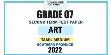 Tamil Medium 2022 Grade 07 Art 2nd Term Test Paper | Southern Province