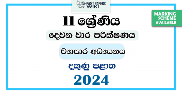 2024 Grade 11 Business Studies 2nd Term Test Paper | Southern Province