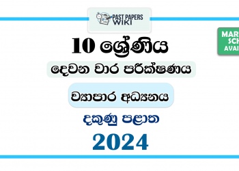 Southern Province 2024 Grade 10 Business & Accounting Studies 2nd Term Test Paper