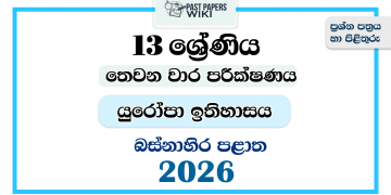 Grade 13 Europe History 3rd Term Test Paper 2026 | Western Province