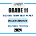 2024 Grade 11 English Literature 2nd Term Test Paper | Southern Province